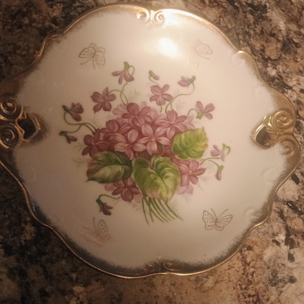 Nasco antique Japanese Violet Trimont New Dish Plate - Picture 5 of 7